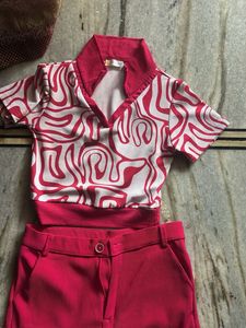 Retro Pink Two-Piece Set