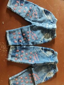 Cute Embroidered Denim Jeans