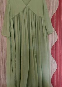 Elegant Green Kurta with floral lower