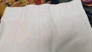 Women White Trouser Pant