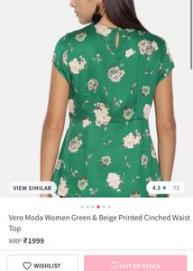 Green Floral Top