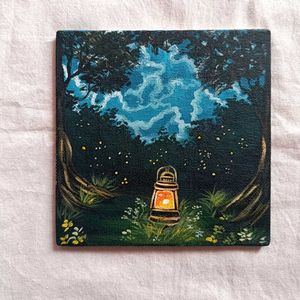 Mini Enchanted Lantern Artwork Painting