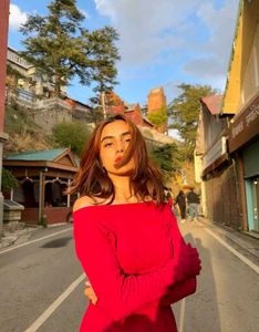 Red Assymetrical Top