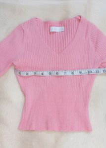 Pink Ribbed Top🌺