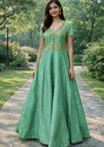 Elegant Green Ethnic Gown