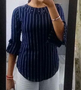 Striped Navy Top