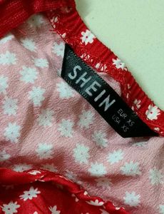 SHEIN Daisy Print Red Dress🍒🍷🎀