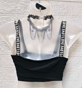 &#39;Love&#39; Straps Bralette Plus Freebie Earings 1 Set