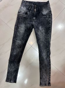 High Waist - Slim Fit - Charcoal Jeans