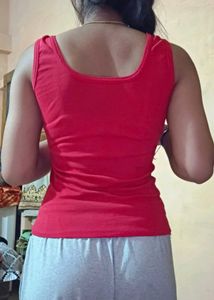 Red Sleeveless Tank Top