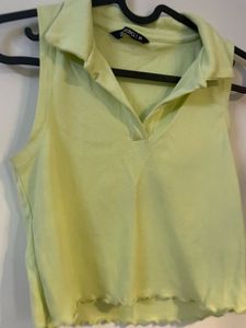 Green Sleeveless Top