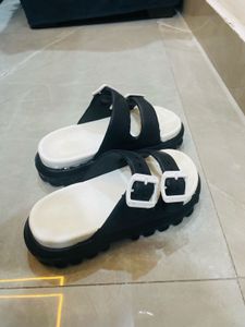Black &amp; White Sandals