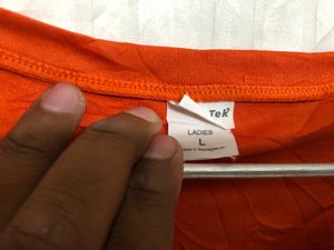 Sport-Tek Orange Long Sleeve T Shirt