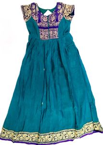 Traditional Embroidered Long Dress for Girl 4-7age