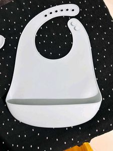 Kids Station Silicone Bib With Bowl Spoon For Baby