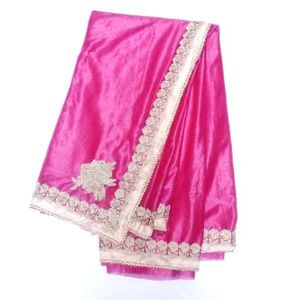 Pink Saree &amp; Blouse Set