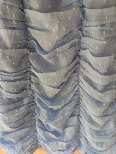 Blue solid sheath dress