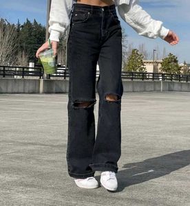 Distressed Black Jeans