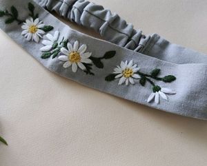 Beautiful Yellow Embroidered Head Band 💛