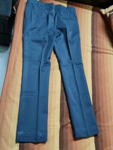 Men Grey Stitched Formal Trouser