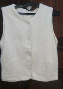White half woolen jacket