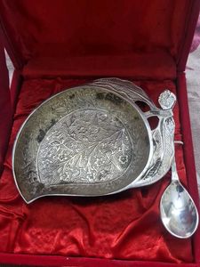 Silver Plated Leaf Bowl