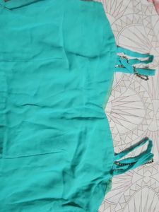 Stitched Saree with squins and stone work