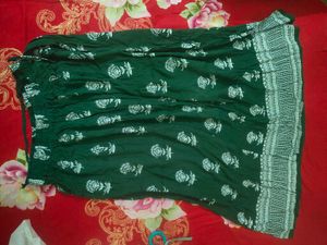 Green Floral Ethnic Skirt