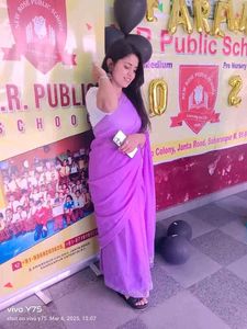Lilac Shimmer Saree