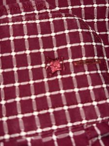 LP Classic Maroon &amp; White Checkered Button Down
