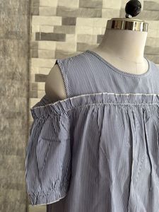 Off Shoulder Blue Top