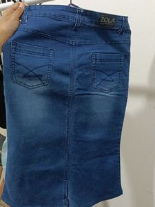 Denim Pencil Skirt