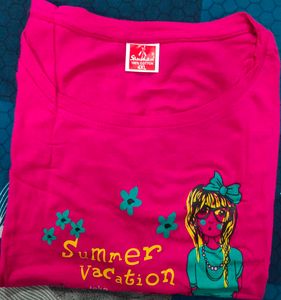 Pink 'Summer Vacation' Graphic Tee
