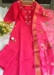 Gorgeous Fuschia Pink 3 Piece Suit Set