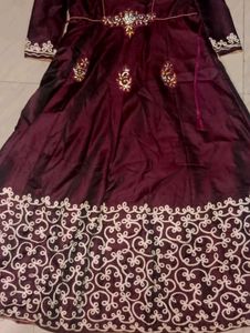 Ehinc Gown, Dark Purple, Blend Silk Gown