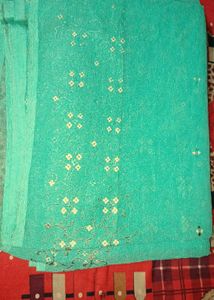 Sea green saree