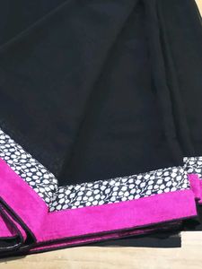 Elegant Black Chiffon Saree