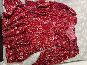 New Red Flared Dress