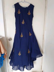 Elegant Navy Blue Ethnic Gown