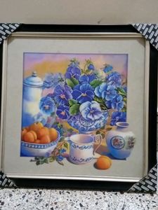 Wall Picture 2D In Dark Blue Shade