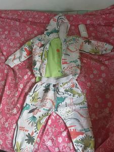 Hopscotch Boyes Cotton T-shirt, Jackets And Pant Set