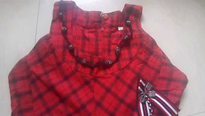 TRENDY Red and Black checks Tunic