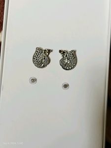 Oxidised Studs And Earrings Combo