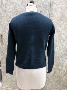 Navy Textured Knit Sweater