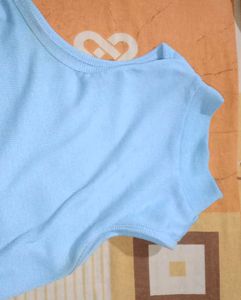 A Crop Top, Colour = Cyan.