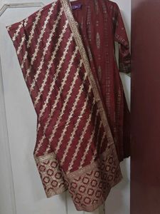 Libas Festive Wear Suit Set With Heavy Dupptta