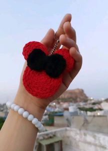 Crochet Handmade Mickey Mouse 🐭 Shaped Keychain