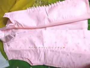 Baby Pink Embroidered Kurta