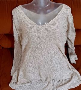Oversized Mesh Sheer Knitted Top