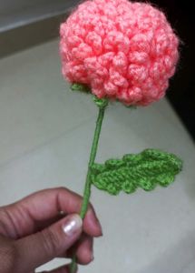 🥀 Elegant Handmade Crochet Ping Pong Flower 🌸✨